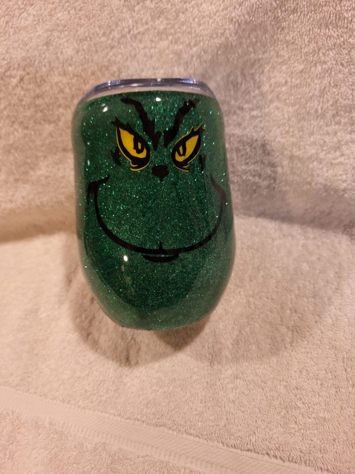 14oz Wine Tumbler of The Grinch