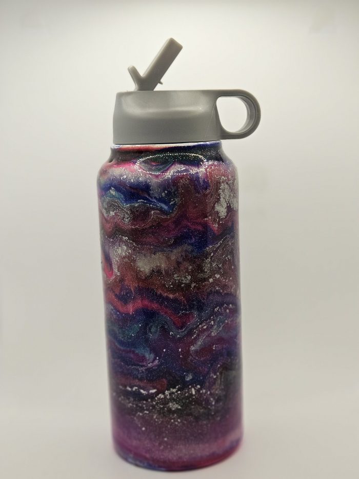 Water bottle with alcohol inks