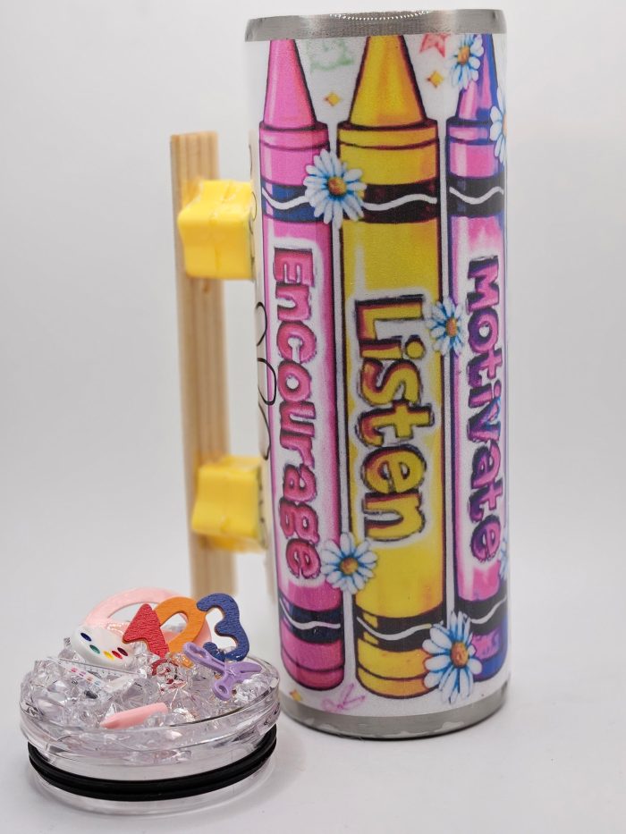 Teacher Love Teach Inspire Tumbler