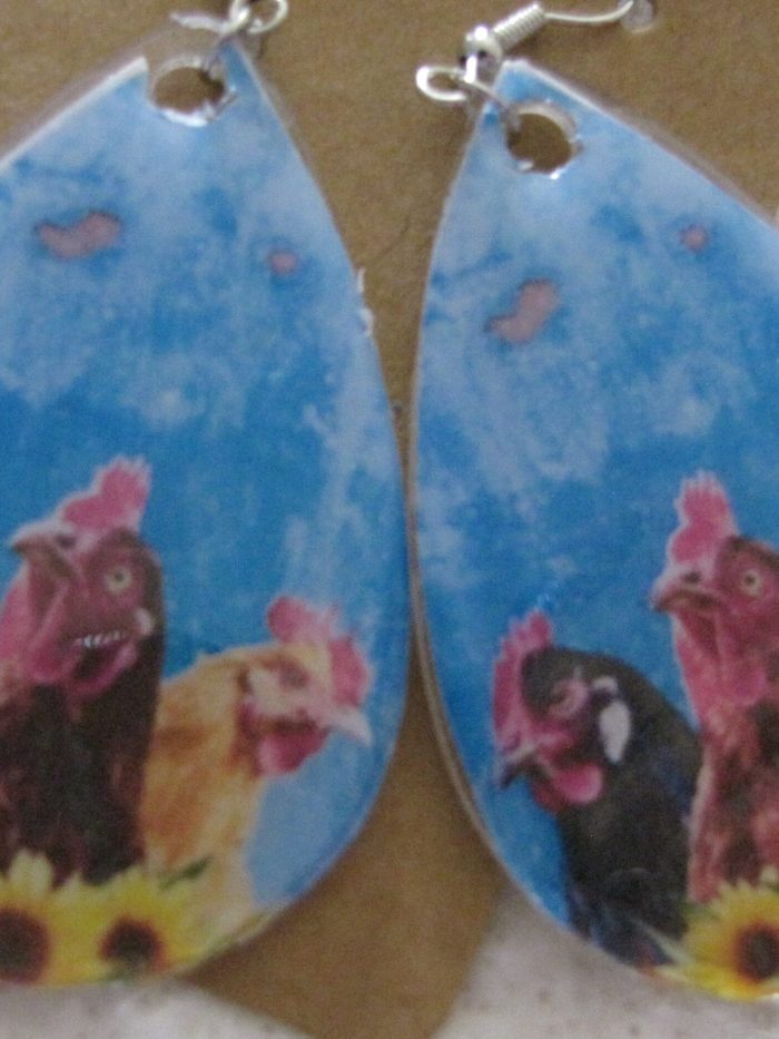 Chicken Teardrop Earrings