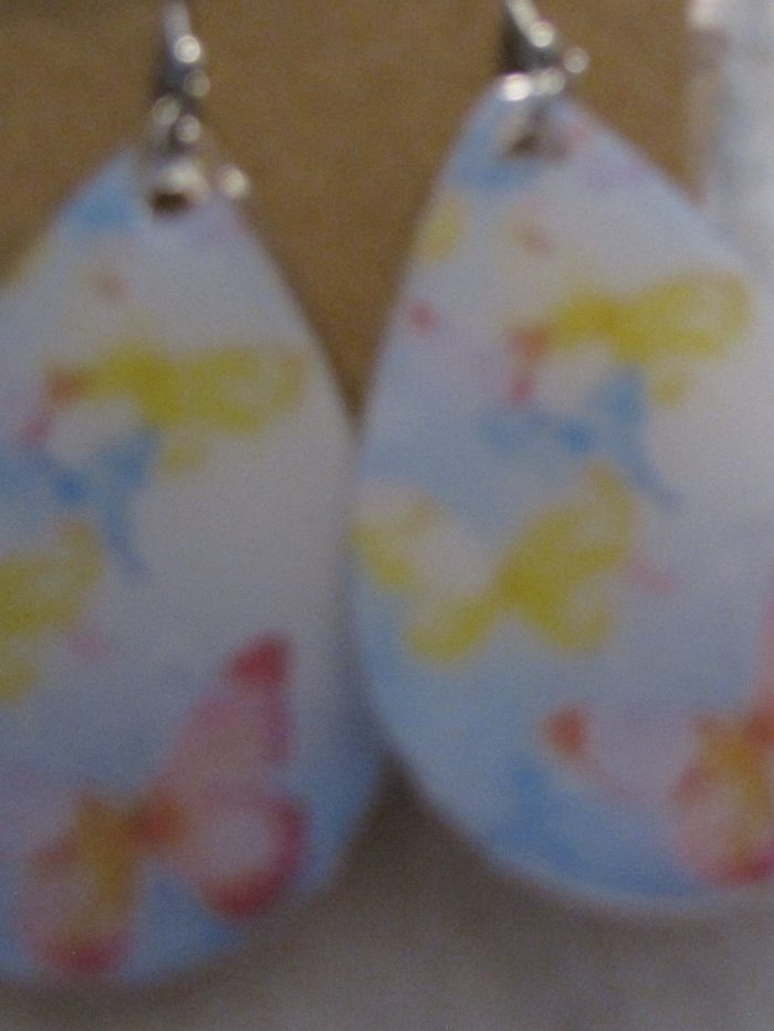 Multi Butterfly Teardrop Earrings