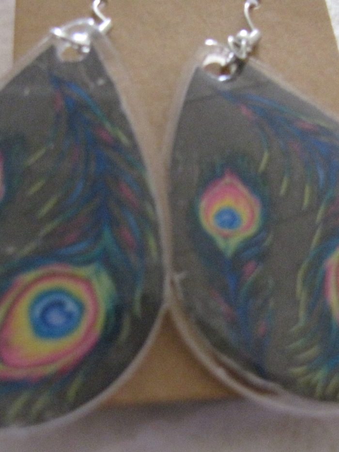 Peacock Teardrop Earrings