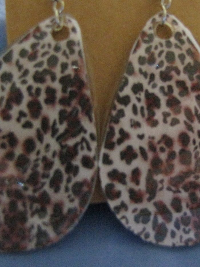 Leopard Teardrop Earrings