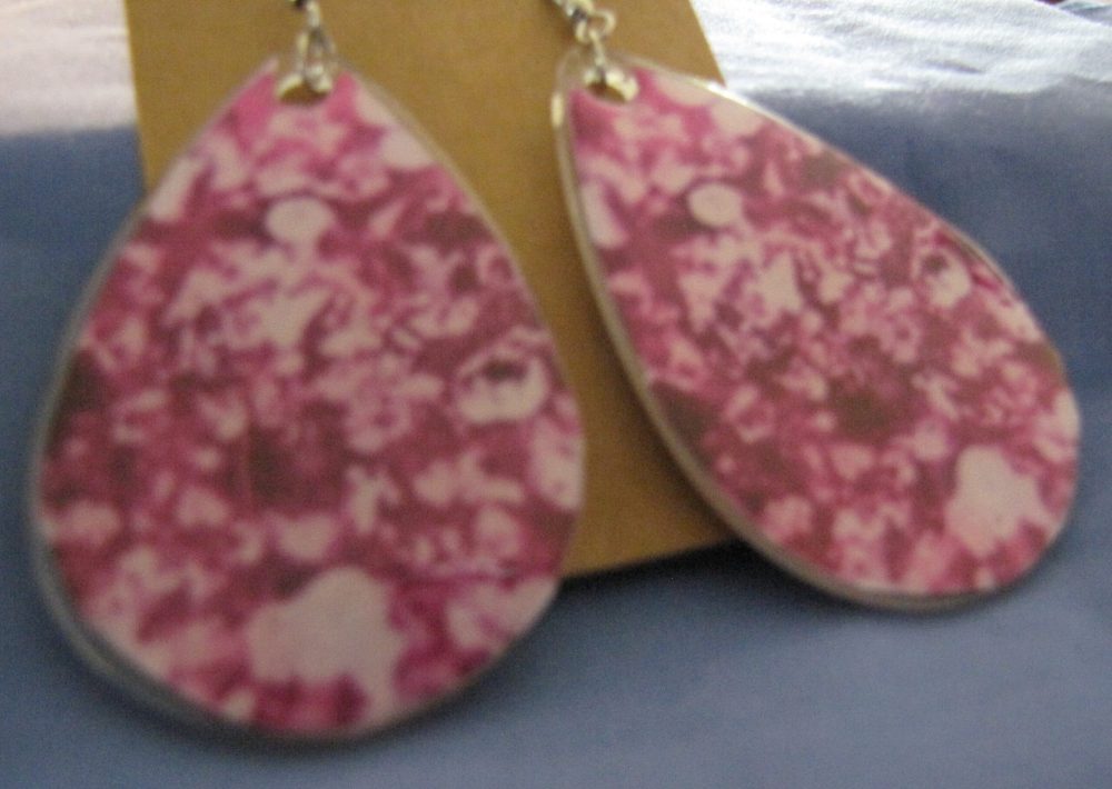 Maroon Teardrop Earrings