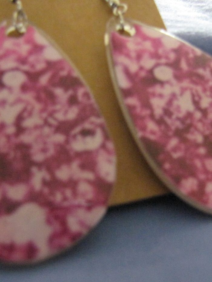 Maroon Teardrop Earrings