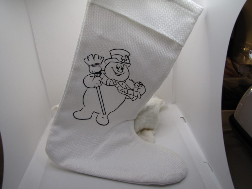 Frosty Re washable coloring stocking