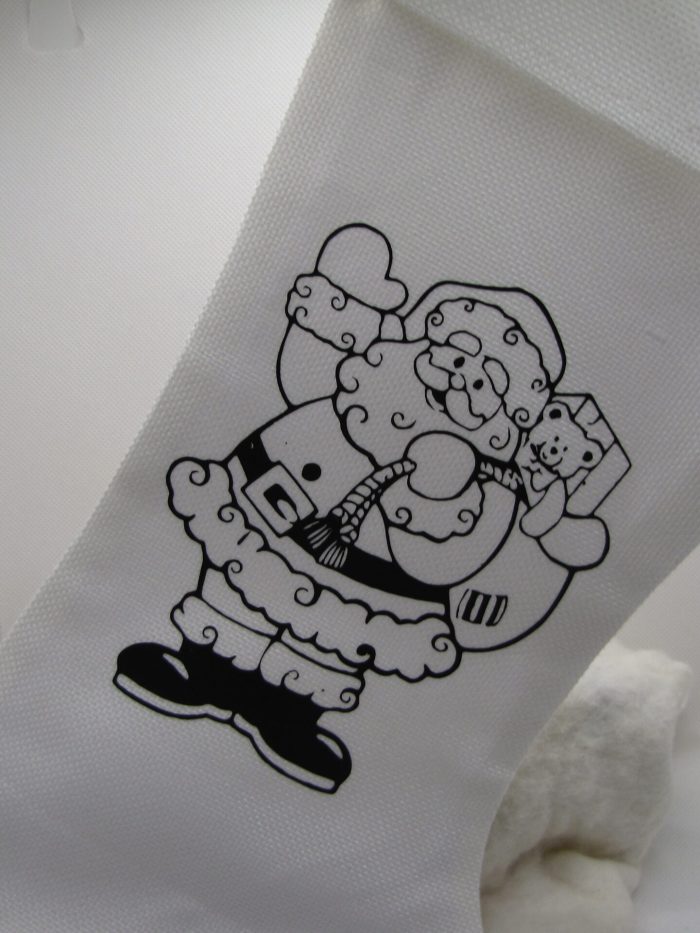 Santa Re washable coloring  Stocking