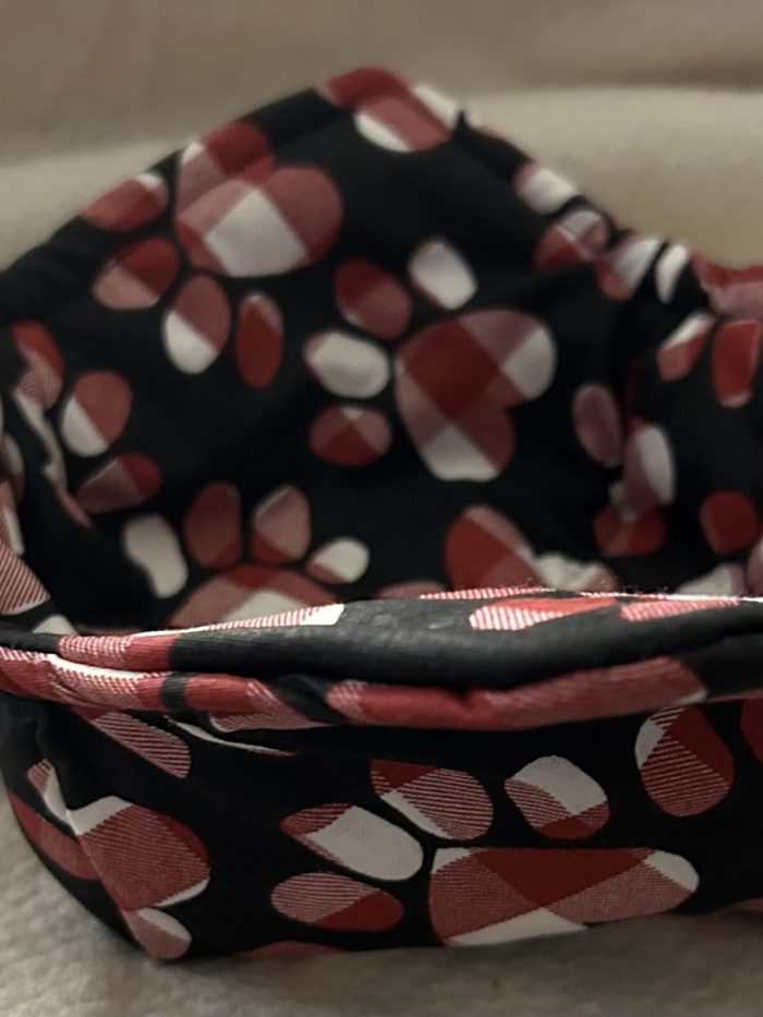 Microwave Red Check Dog Print Bowl Cozie