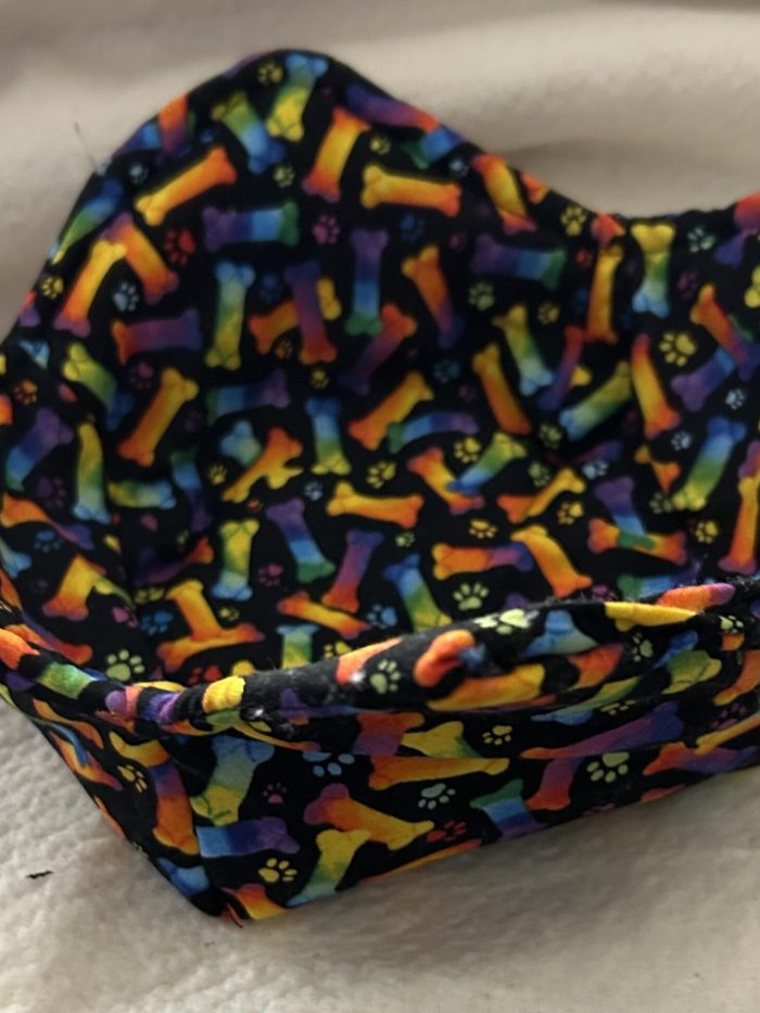 Microwave Rainbow Dog Bone Bowl Cozie