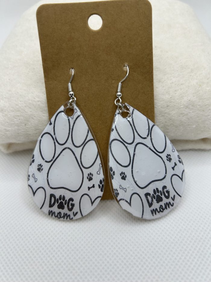 Dog Mom Teardrop Earrings