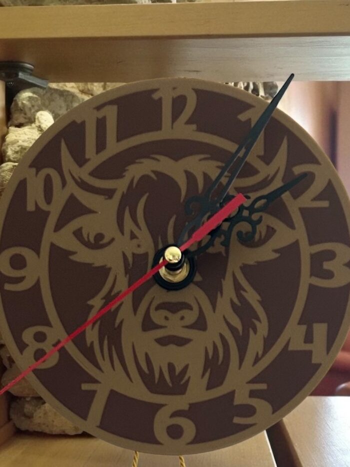 Highland Cow Clock